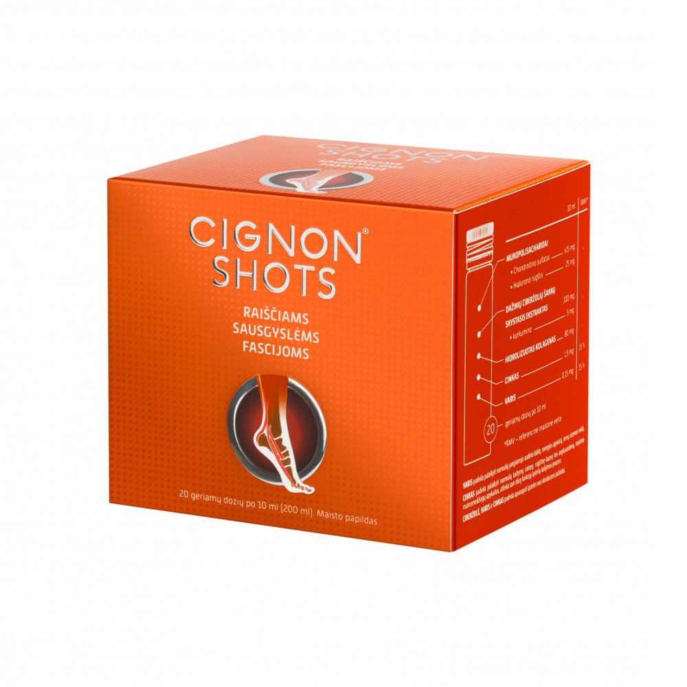 Cignon Shots for Ligaments Tendons Fascia 20 x 10ml - Naturima