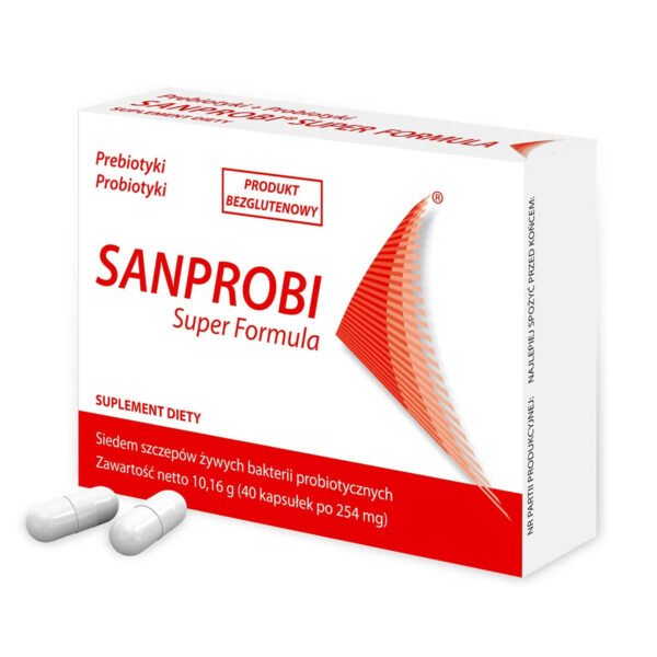Sanprobi Super Formula Prebiotics + Probiotics 40 Capsules