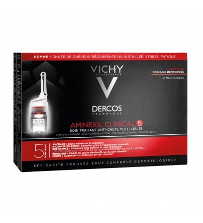 Vichy Dercos Aminexil Clinical 5 Serum for Men 21 x 6ml